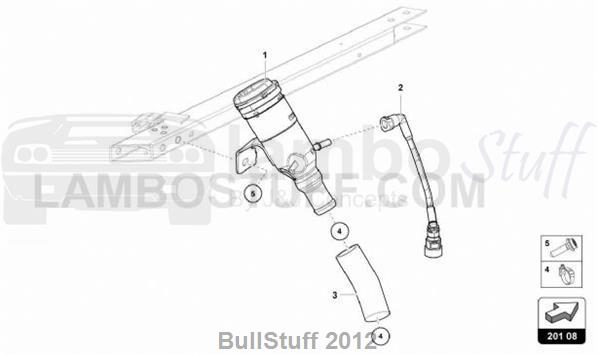 2018 Lamborghini HURACAN PERFORMANTE COUPE ENGLAND FUEL FILLER NECK (201.08.00)